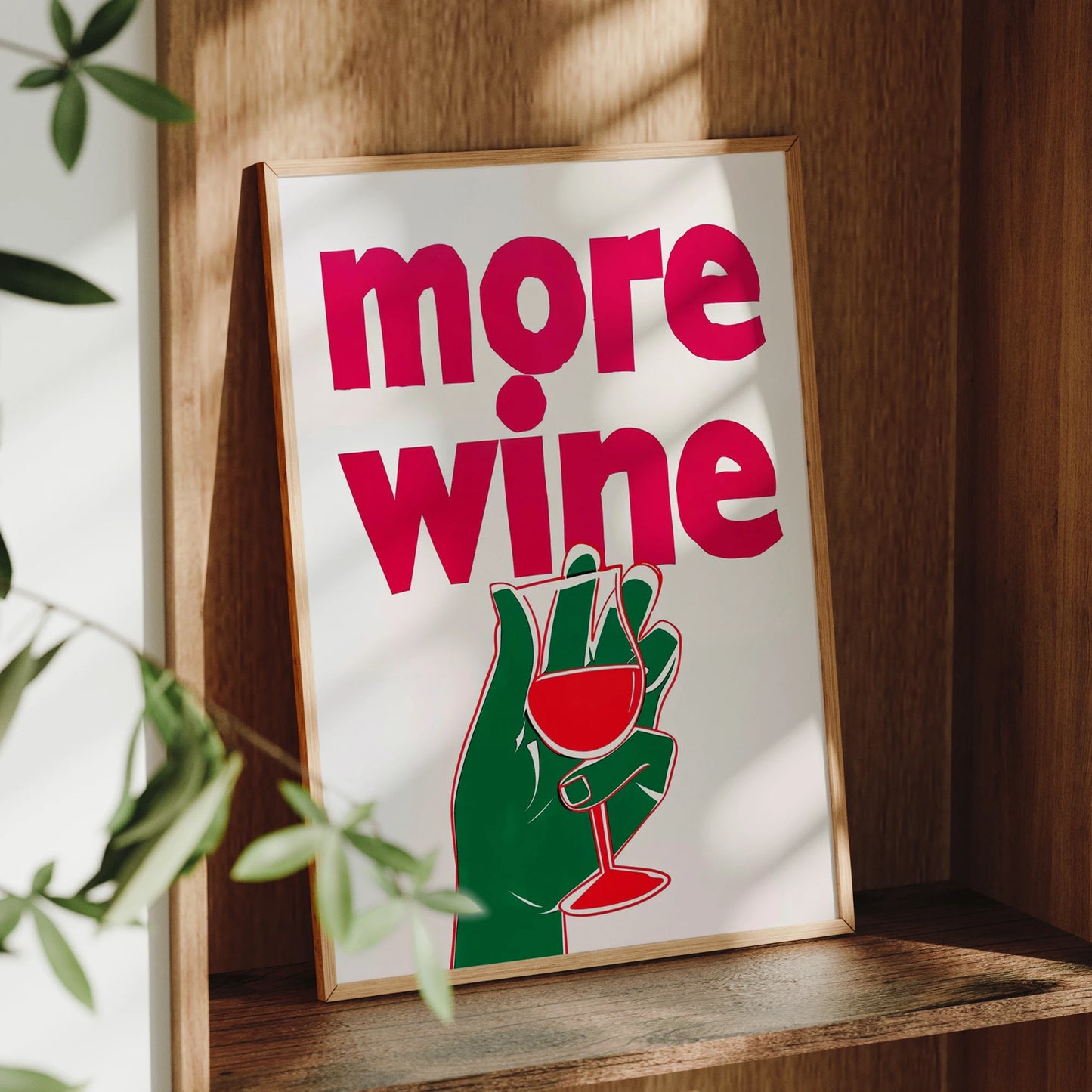 Wine Quote Canvas Wall Art | Modern Minimalist Bar & Home Decor
