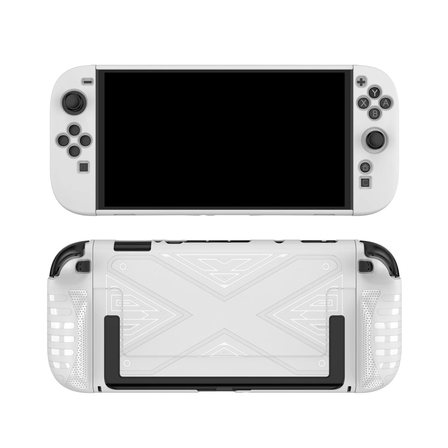 Segmented Design Protective Cover Suitable For Switch 2 Game Console Protective Case TPU+PC Split Protective Cover Accessories Peaceful Pleasures Health and Wellness WHITE