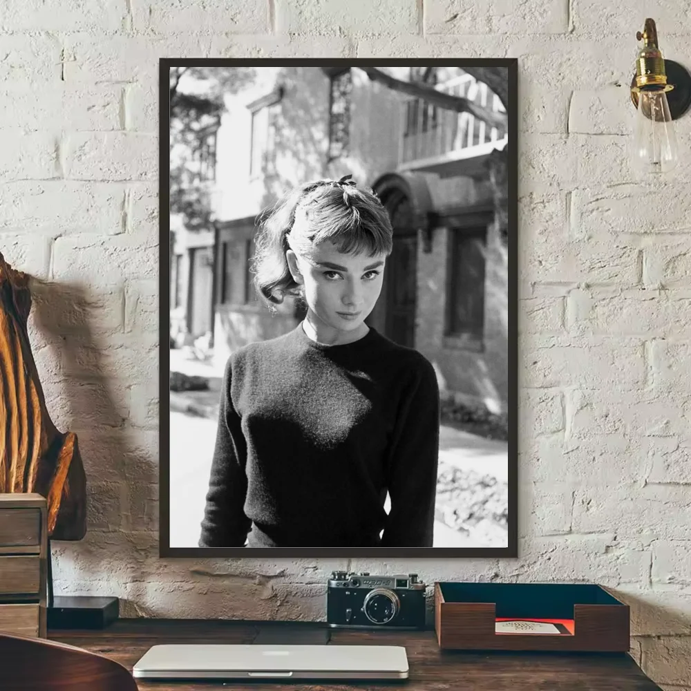 Audrey Hepburn HD Wall Poster – Waterproof PVC Sticky Decor Wall Art Poster Peaceful Pleasures Health and Wellness z7 30X40cmNoframe