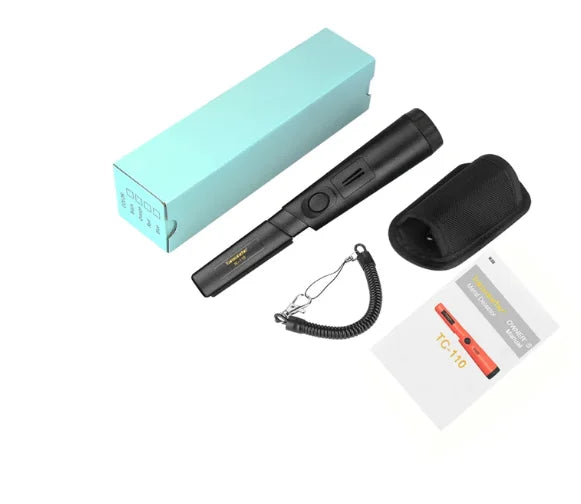 TC-110 Handheld Metal Detector Positioning Rod With Anti-scratch Protection Cover Metal Pinpointing IP68 Waterproof Peaceful Pleasures Health and Wellness black