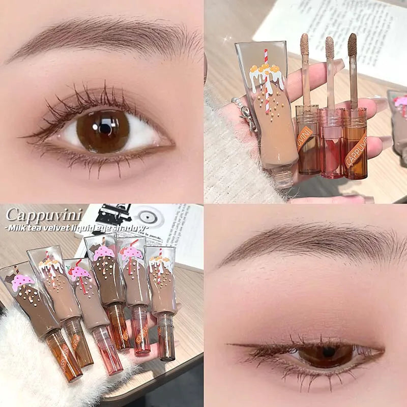 Cappuvini Matte Liquid Eyeshadow Cream | Milk Tea Colors