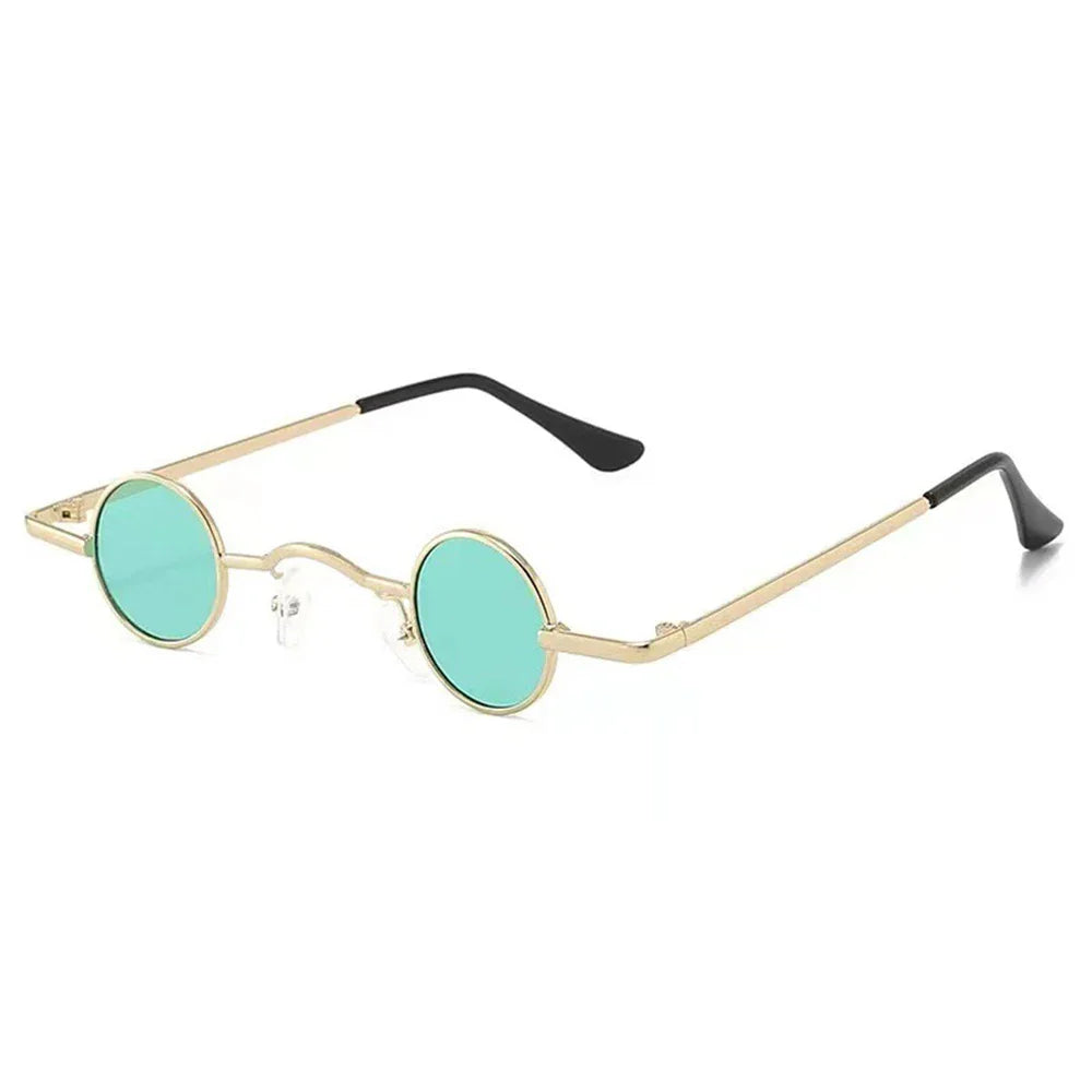 Small Round Sunglasses UV400 Metal Frame – Unisex Hip Hop Shades