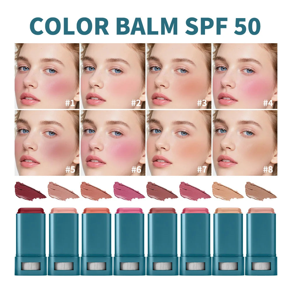 SPF 50 Blush Balm Stick | Buildable, Hydrating, Sweat Resistant