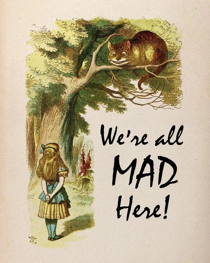 Wonderland Retro Fairy Tale Canvas Wall Art for Kids Room