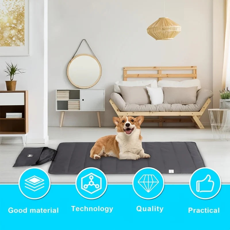 Foldable Pet Mat 100x70cm | Cat Dog Sleeping Pad + Bag