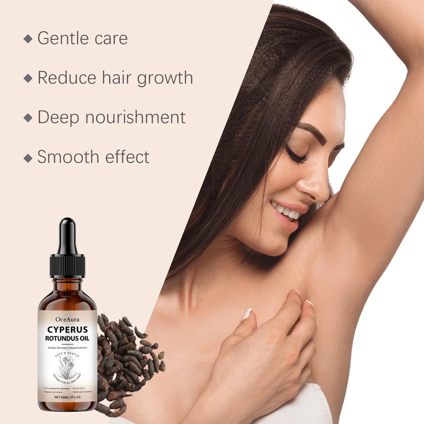 OceAura Hair Inhibitor Serum – Smooth Skin Body Oil 60ml