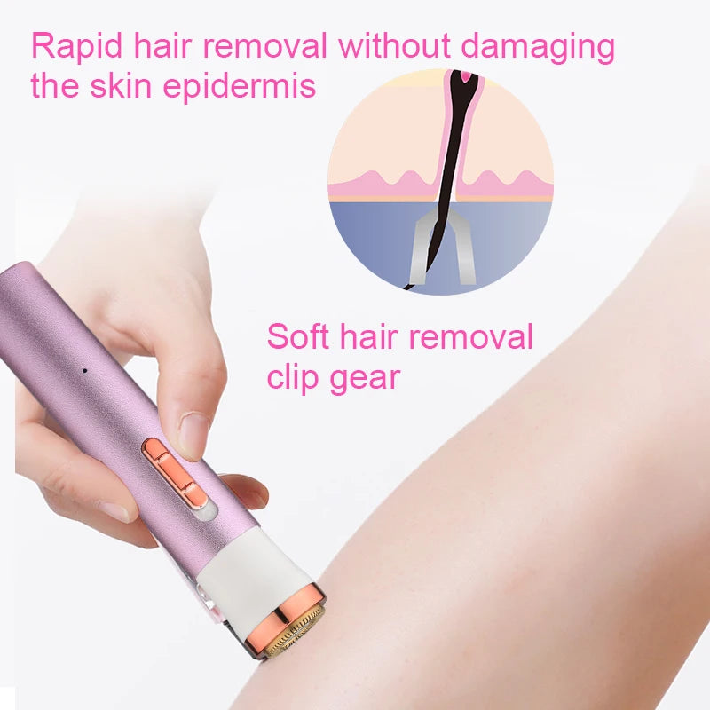 Rechargeable Portable Multifunction Painless Epilator for Face and Body Hair Removal Device Women Handheld Washable Hair Removal Peaceful Pleasures Health and Wellness