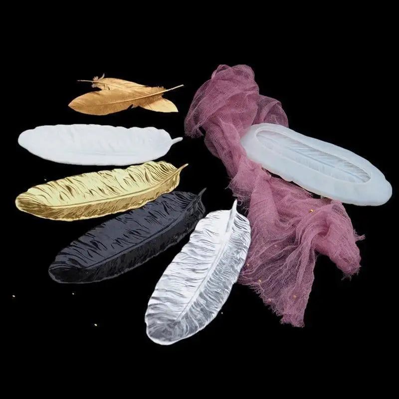 Creative Feather Shape Cake Silicone Mold Clay Mould Kitchen Baking