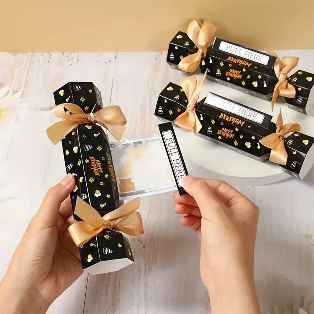 Black Gold Candy Pull Money Box – Fun Birthday Party Gift