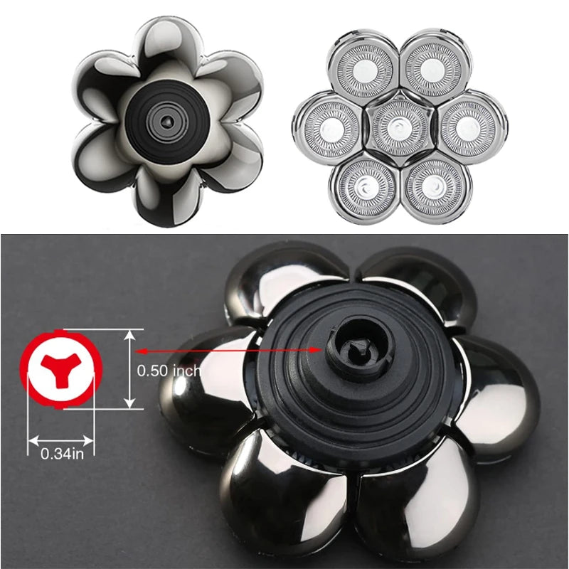 8D Floating Electric Shaver Replacement Head – Washable Blade Kit