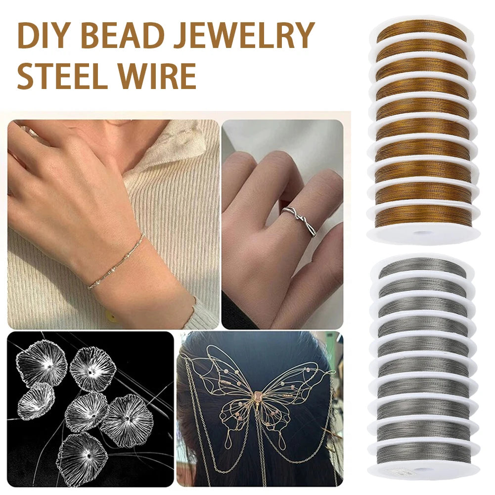 Beading Wire For Jewelry Making,Metallic Stainless Bead String,Jewelry Stringing Cord For Bracelets,Use For All Jewelry Peaceful Pleasures Health and Wellness
