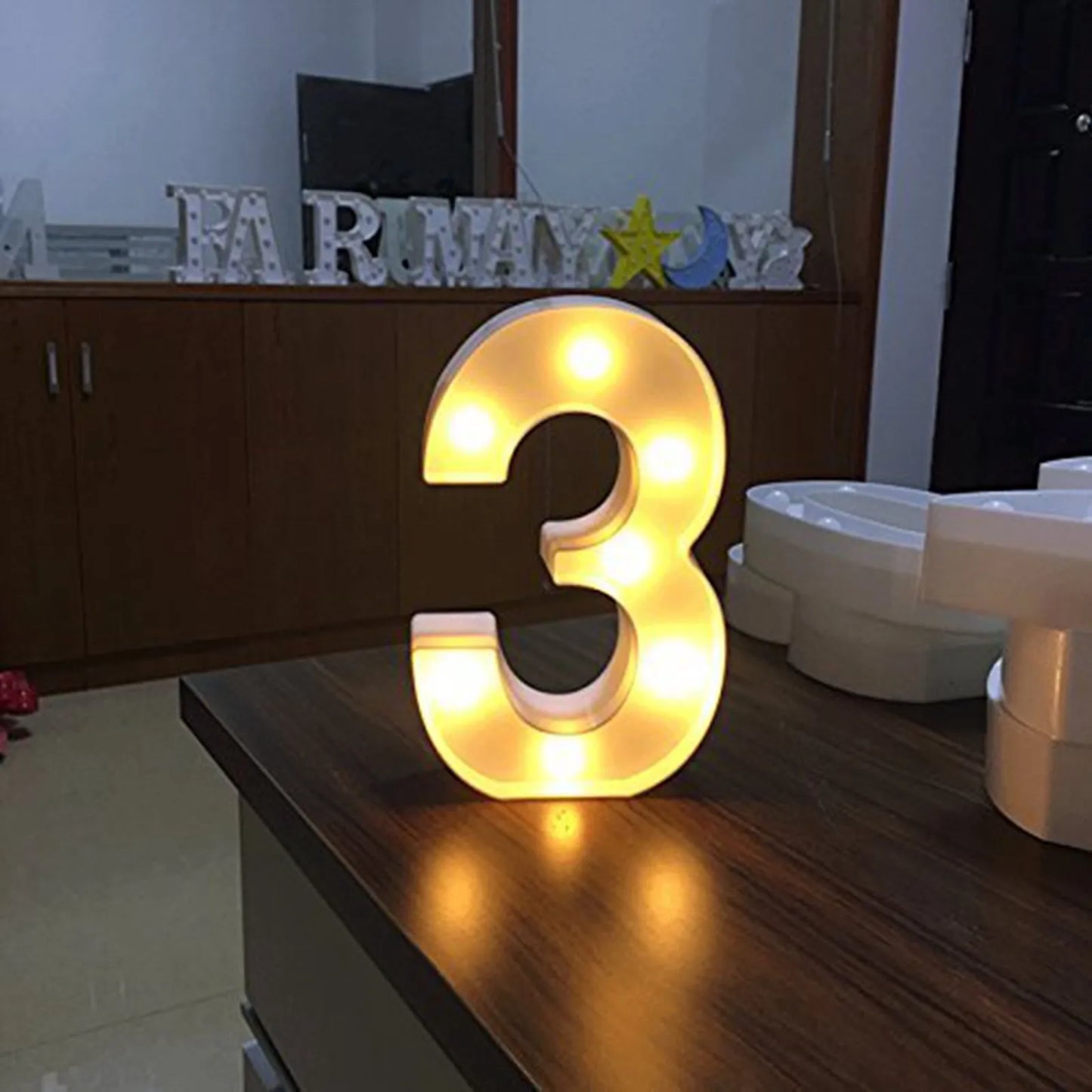 Light Up Letter Led Alphabet Number Plastic Battery Operated Party Sign Wedding Festival Stand Decoration No Batteries Included Peaceful Pleasures Health and Wellness D