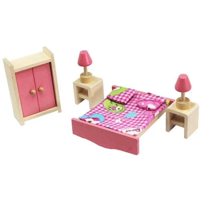 1:12 Miniature Dollhouse Furniture Set – All Rooms Playset