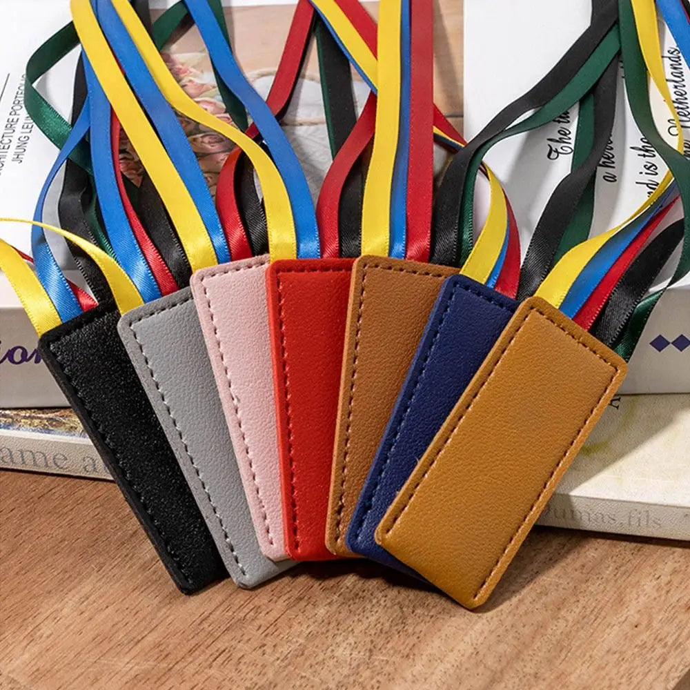 Reading Bookmark Bookmark With Ribbons Pagination Mark PU Leather Book Reading Sorter Multi-color Handcrated Book Paginator Peaceful Pleasures Health and Wellness