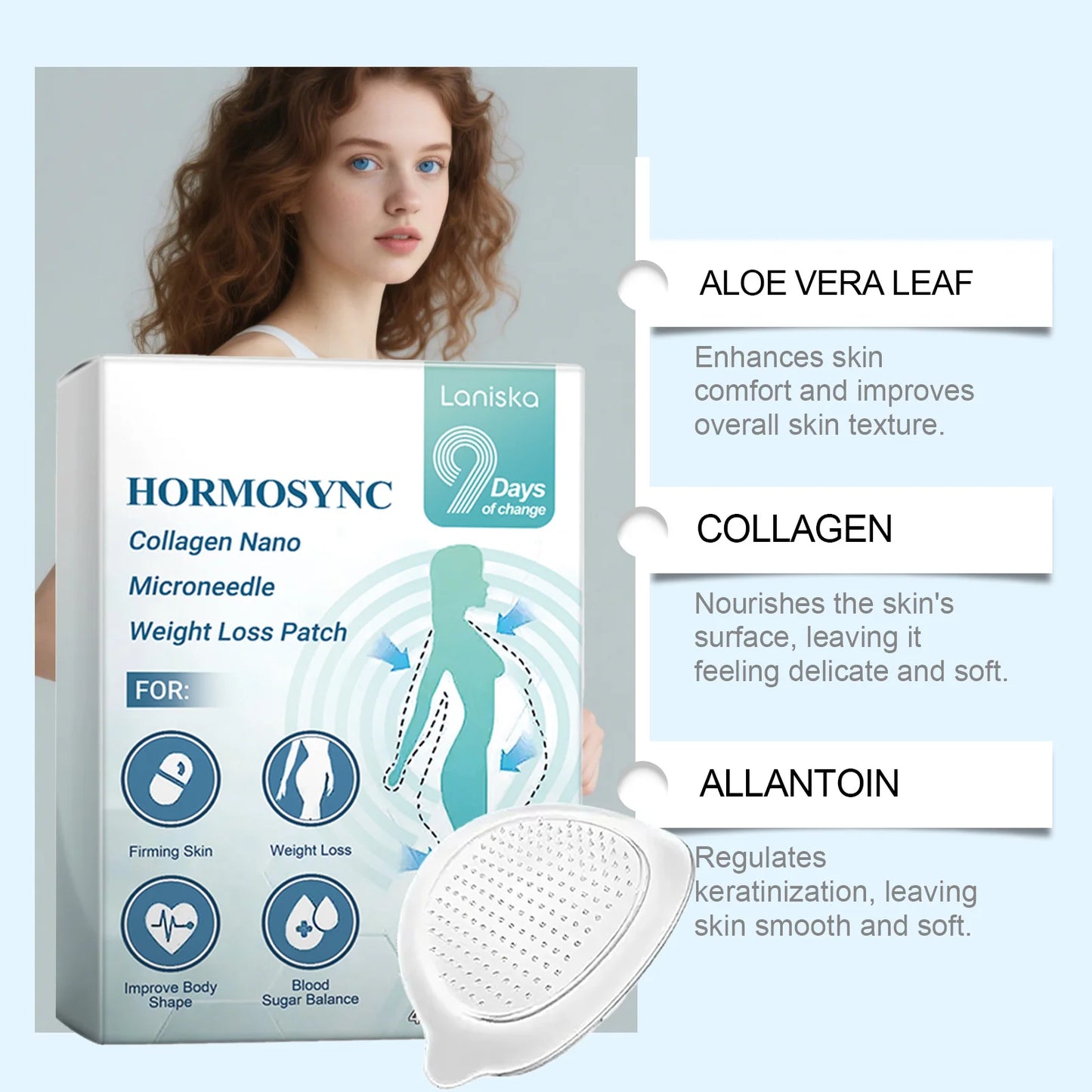 0.2mm Nano Microneedle Body Patch – Hydrating & Firming Women