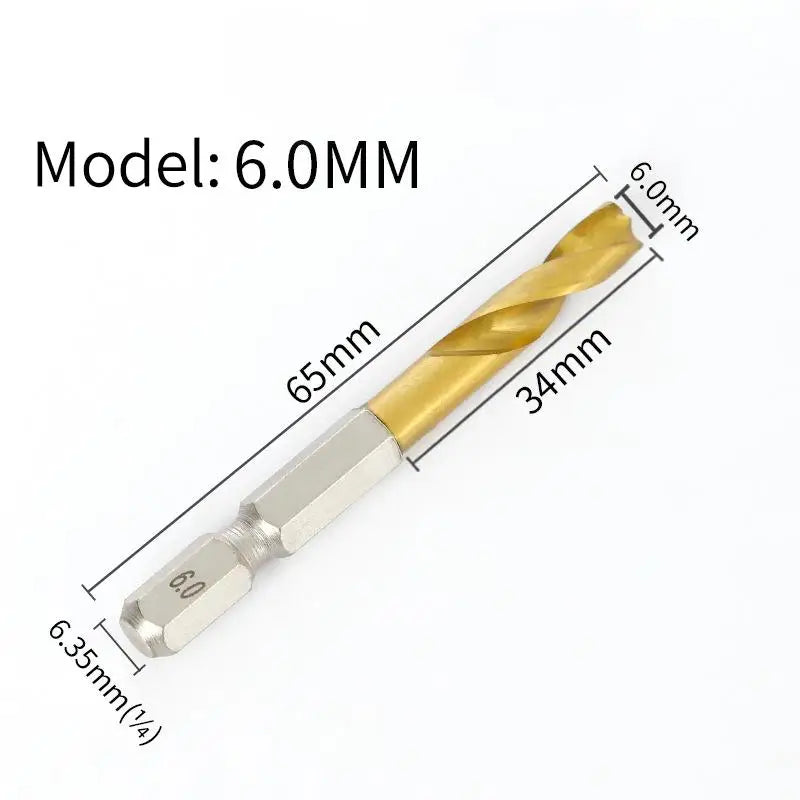 HSS Hex Shank Twist Drill Bits 2–10mm | Wood & Metal Twist Drill Bit Peaceful Pleasures Health and Wellness A9