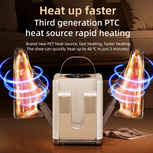 HOMEFISH 6-Arm Foldable Electric Shoe & Boot Dryer | Timer Electric Shoe Dryer Peaceful Pleasures Health and Wellness