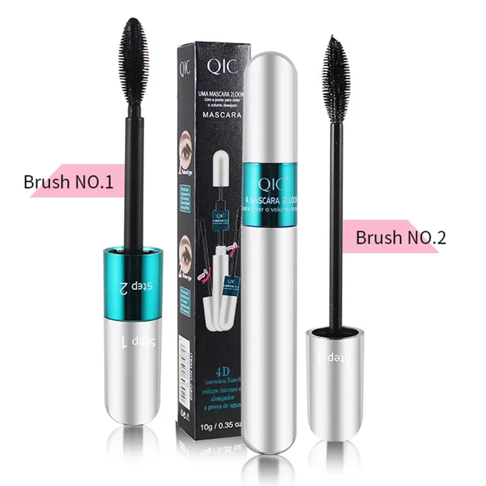 QIC 4D Silk Fiber Waterproof Mascara – Volume & Length