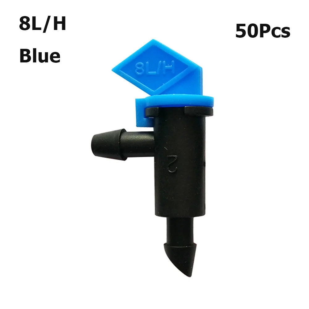 Adjustable Garden Drip Emitters 4/8/16 L/H – 50-Pack