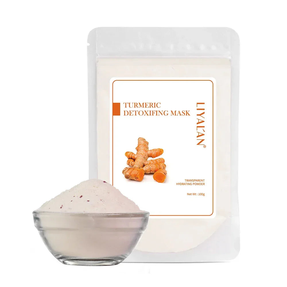 LIYALAN Face Jelly Mask Powder – Peel Off SPA Treatment Peaceful Pleasures Health and Wellness Turmeric China Mainland 100g