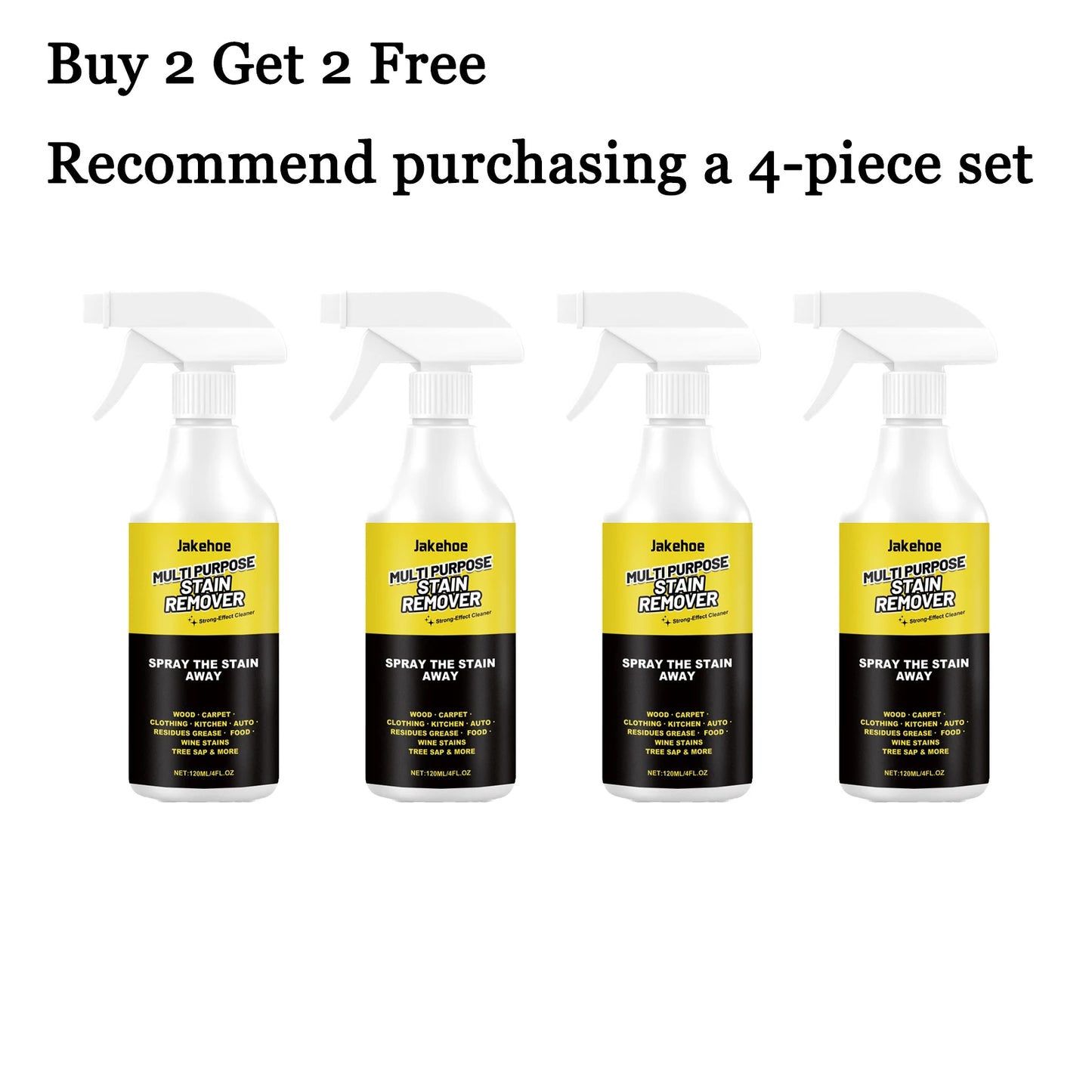JAKEHOE 120ml Multipurpose Stain Remover Spray | Degreaser