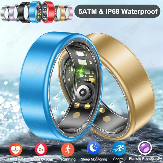 New Smart Ring 2026 Heart Rate Blood Pressure SleepMonitor 5ATM Waterproof Health Ring Men Women Smartring For Android IOS Gift Peaceful Pleasures Health and Wellness