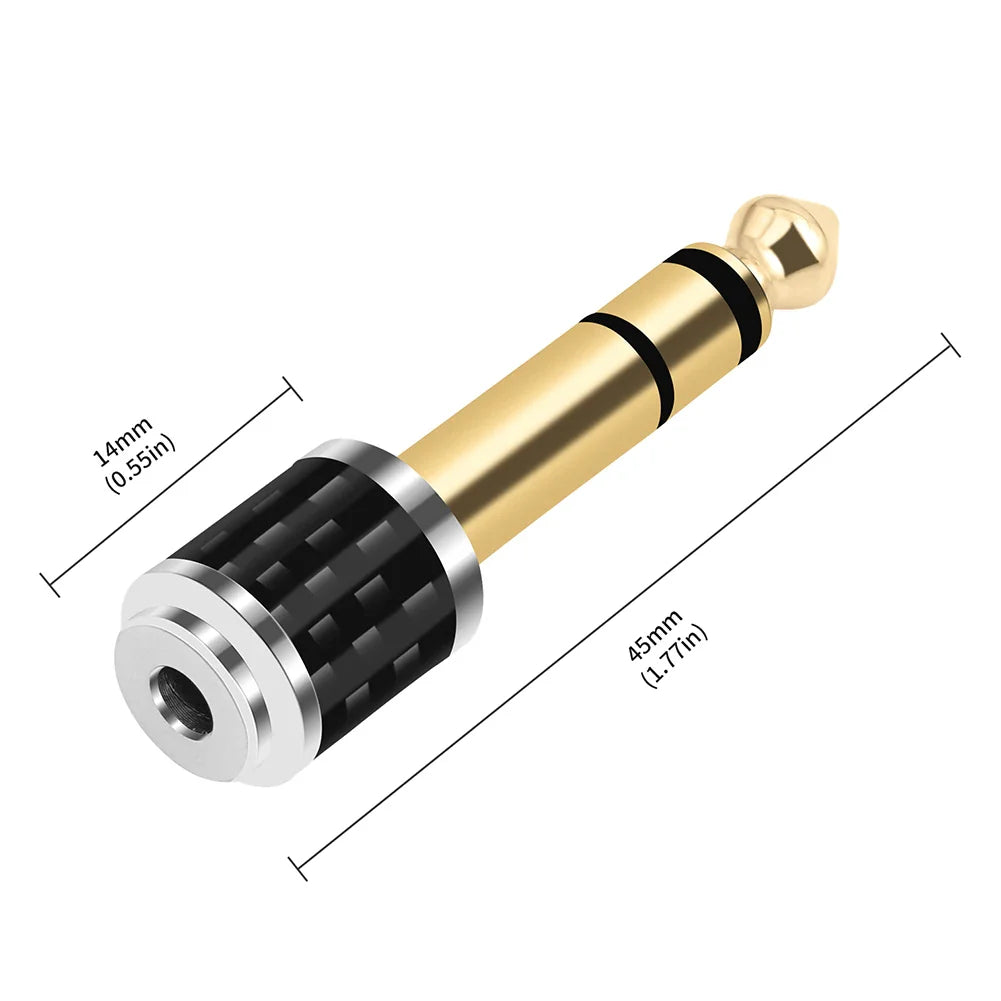 6.35mm to 3.5mm Headphone Adapter | 1/4" to 1/8" Stereo Plug