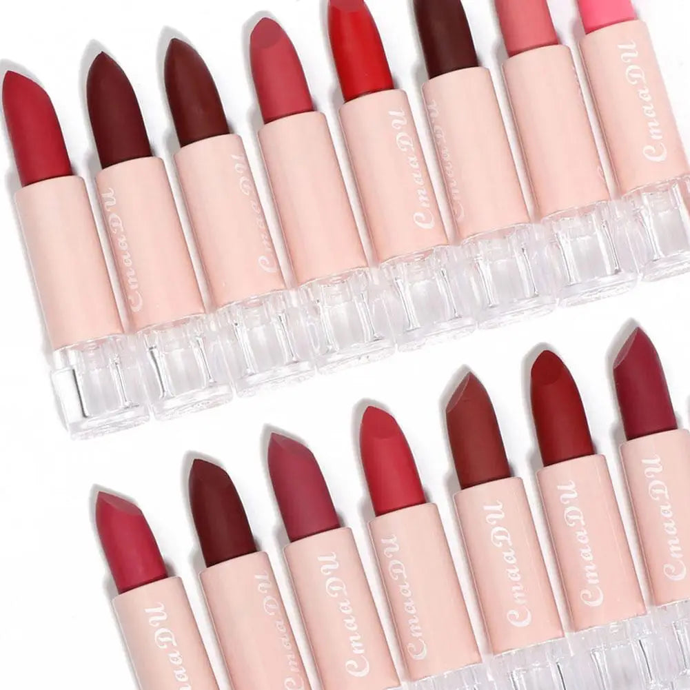 CmaaDu 15-Shade Matte Velvet Moisturizing Lipstick – Waterproof Long-Lasting Nude Lip Color for All-Day Wear Peaceful Pleasures Health and Wellness