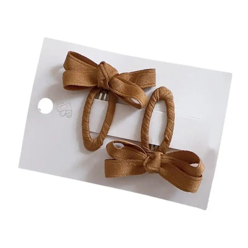 Girls Bowknot Hair Clips – Cute Toddler Hairpins (1 Pair)