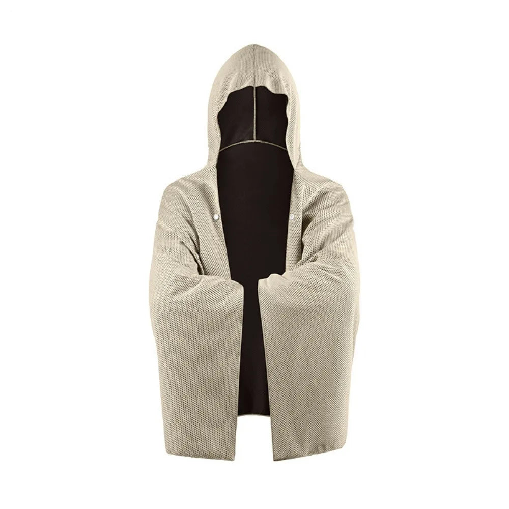 Beach Hooded Poncho Towel | Quick-Dry Microfiber Surf Wrap Beach Poncho Towel Peaceful Pleasures Health and Wellness Grey