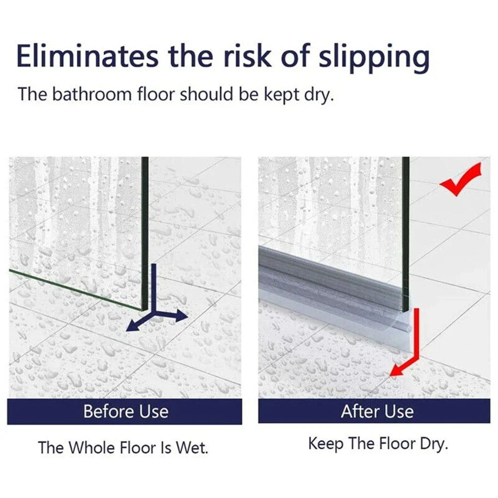 20mm PVC Shower Screen Seal Strip – Glue-Free Glass Door Sweep
