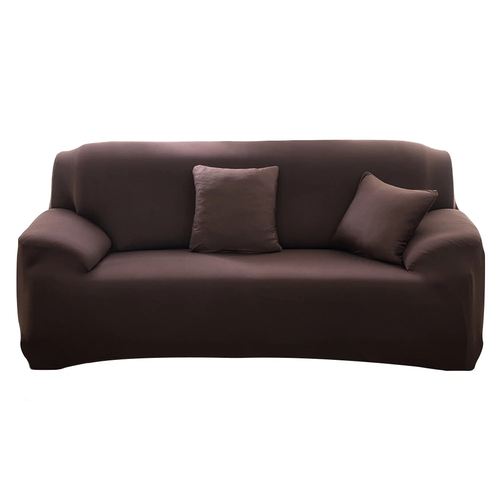 1/2/3/4 Seater Silk Cool Sofa Cover for Living Room L Shap Coner Couh Cover Spandex Extenble Furniture Protector From Cat Dog Peaceful Pleasures Health and Wellness Coffee 4-Seat 235-300cm