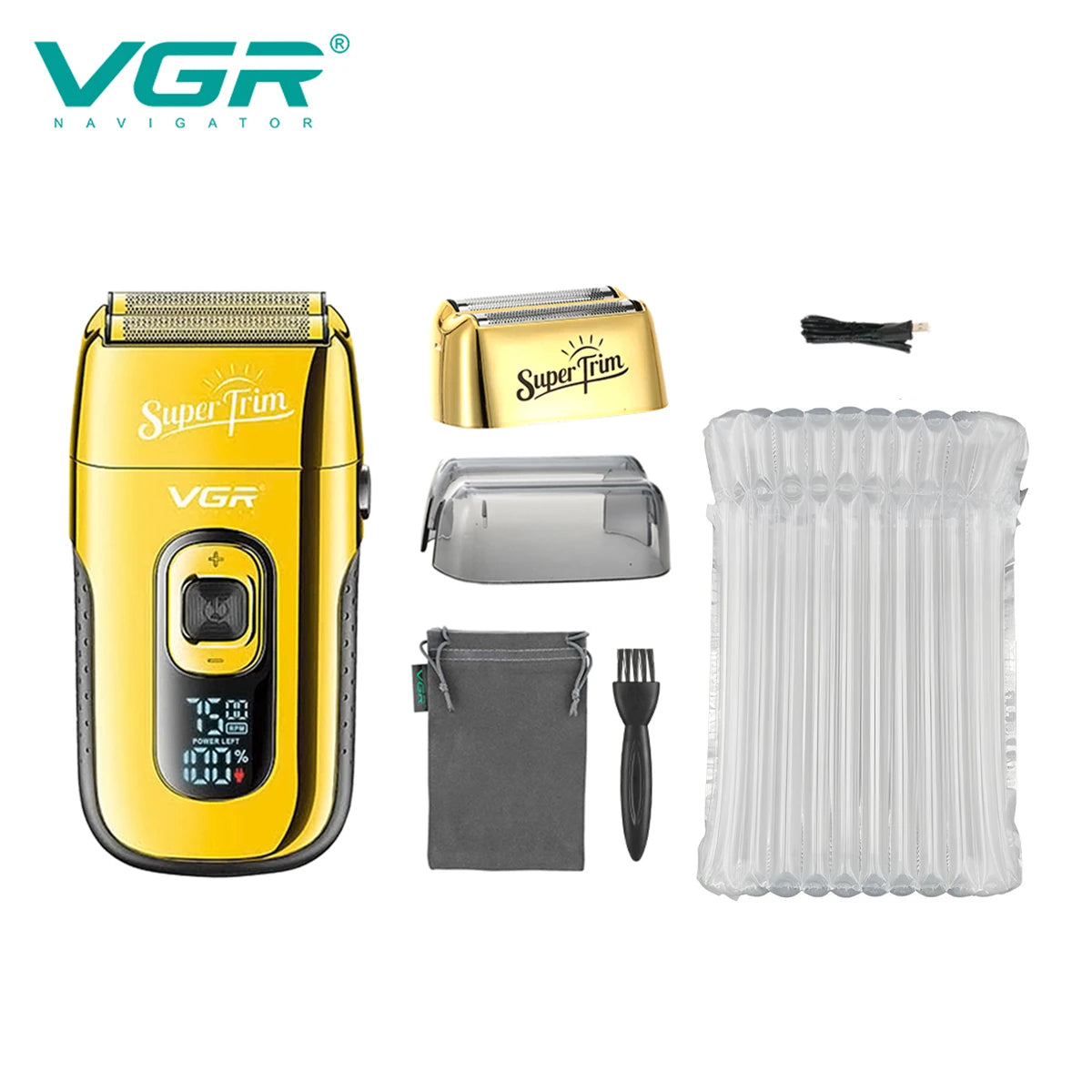 VGR 332 Electric Razor Electric Shaver Rechargeable Shaving Machine for Men Shaver Beard Razor Beard Trimmer Hair Trimmer Peaceful Pleasures Health and Wellness 332golden NO box