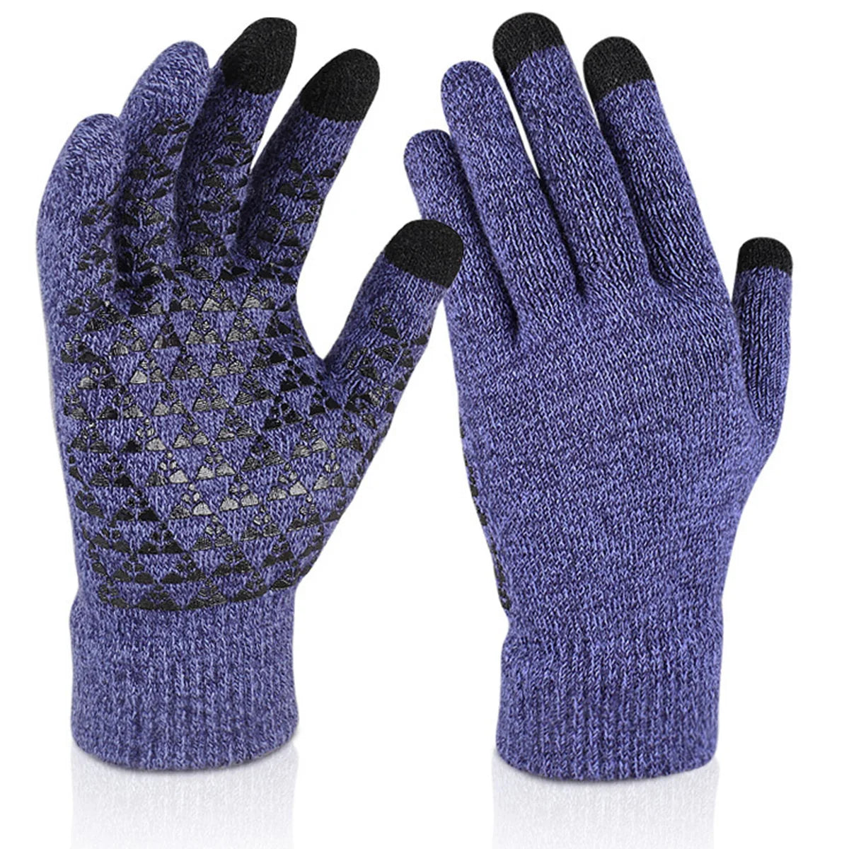 Velvet Touch Screen Winter Gloves – Anti-Slip Knit | Unisex