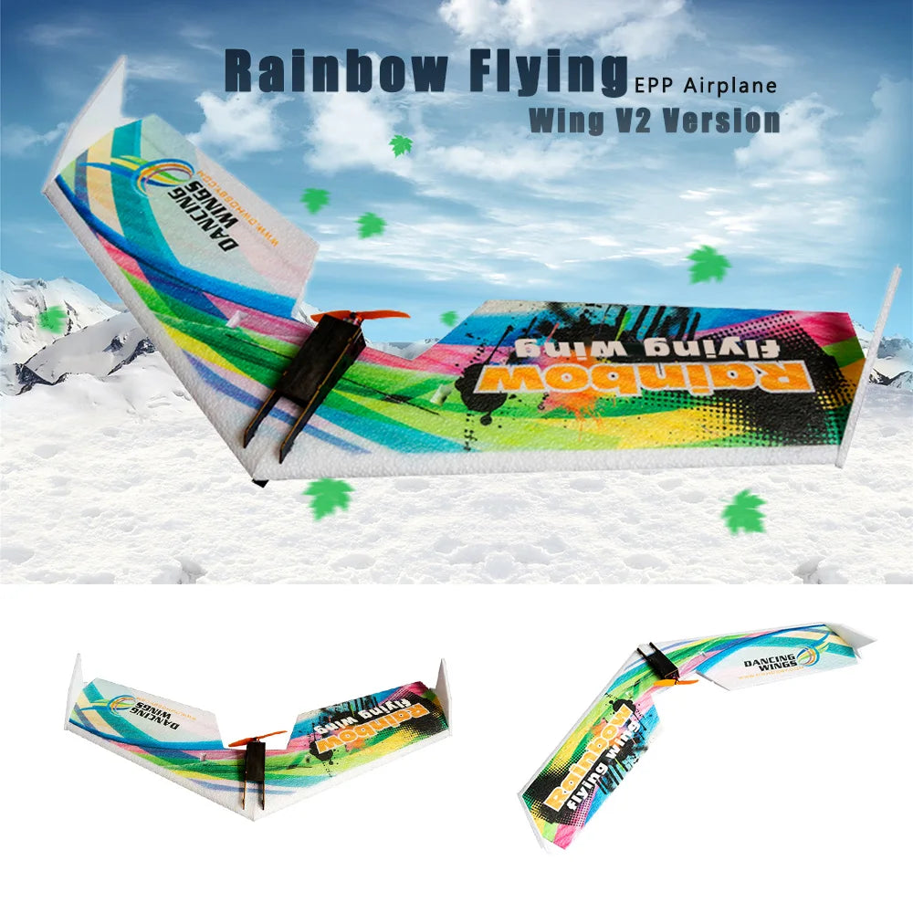 Dancing Wings Hobby Rainbow V2 800mm RC Flying Wing KIT
