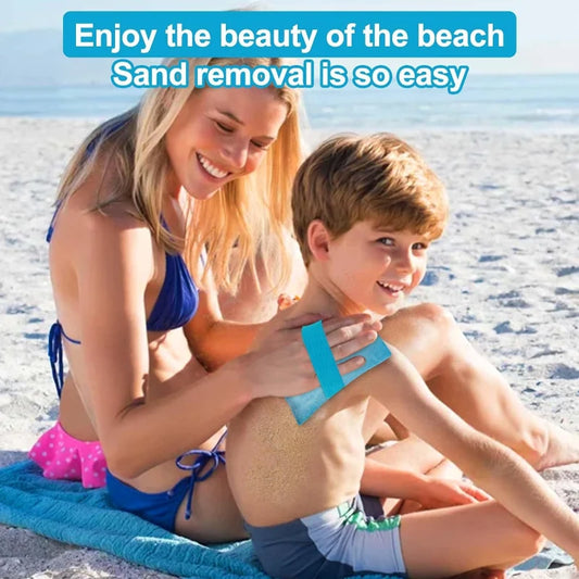 Beach Sand Removal Bag | Coral Fleece Powder Brush for Camping Beach Sand Remover Peaceful Pleasures Health and Wellness S-Grey