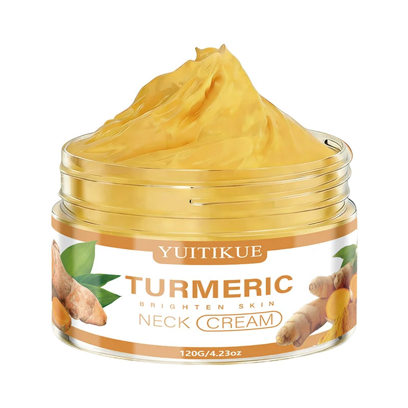 YUITIKUE Turmeric Neck Cream Brightening Hydrating Firming Tightening Smoothing Neck Skin Care Cream 120g Peaceful Pleasures Health and Wellness 1pc