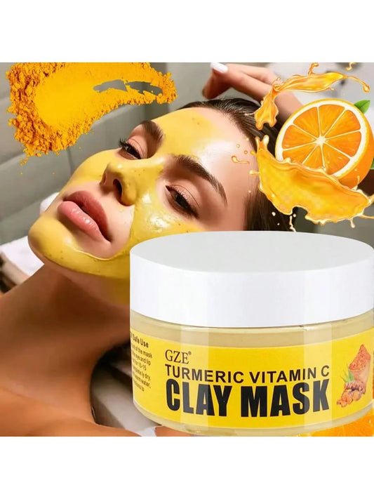 GZE Turmeric Vitamin C Clay Mask – Deep Pore Cleansing 100g Clay Face Mask Peaceful Pleasures Health and Wellness