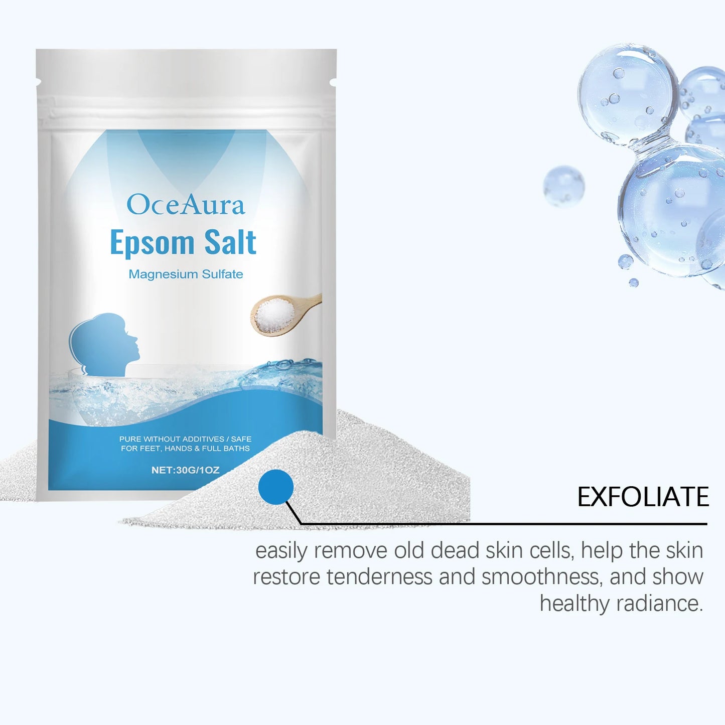 OceAura Epsom Salt Bubble Bath – Muscle Relief & Relaxation