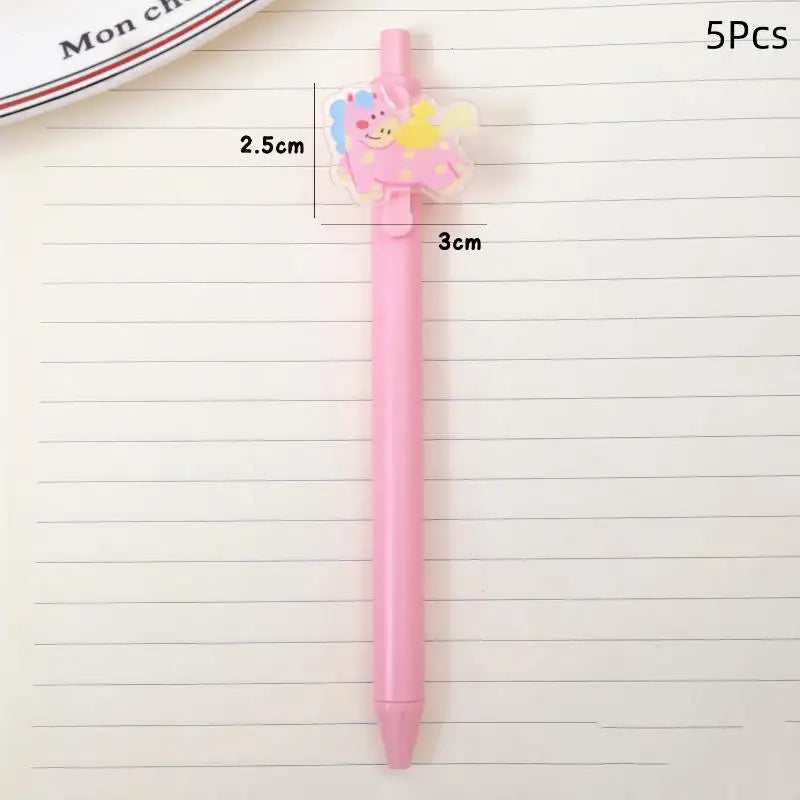 Cute Pony Gel Pens 5/6 Pack – Quick-Dry Decorative Writing Pens