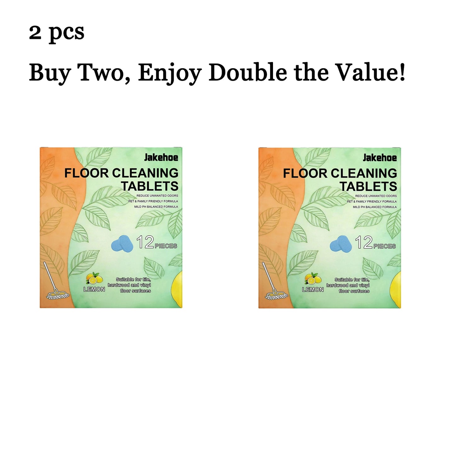 12-Pack Floor Cleaning Tablets – Wood, Tile & Marble Cleaner