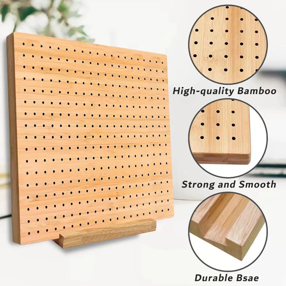 Blocking Board with 10 Steel Pins Handcrafted Knitting Blocking Mat for Knitting and Granny Squares Crochet Gifts for Crocheters Peaceful Pleasures Health and Wellness