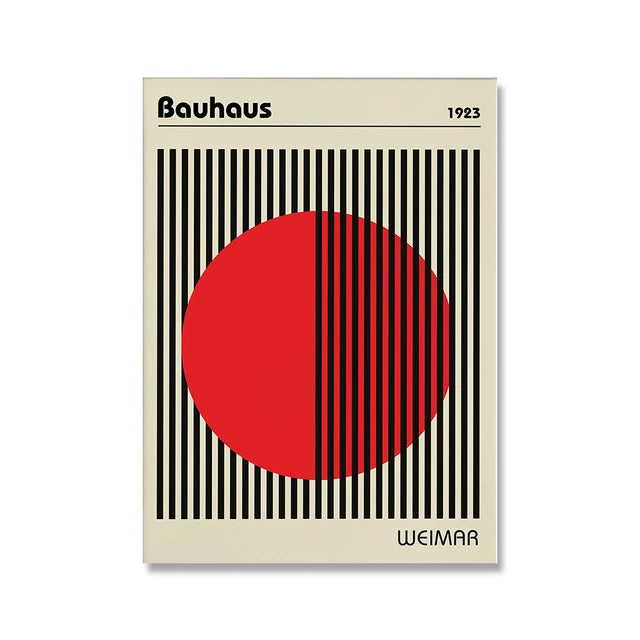 Modern Minimalist Bauhaus Exhibition Geometric Posters work Canvas Prints Abstract Painting Living Room Murals Home Decor Peaceful Pleasures Health and Wellness 2 40x50cm Unframed