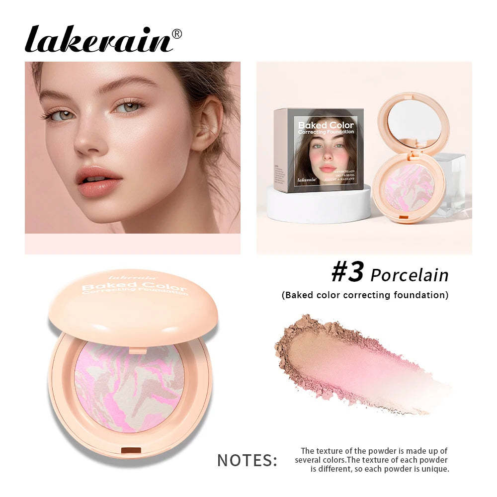 Demi Matte Natural Finish Baked Brighten Color Correcting Powder Foundation Buildable Light to Coverage Oil Control Makeup Peaceful Pleasures Health and Wellness 3