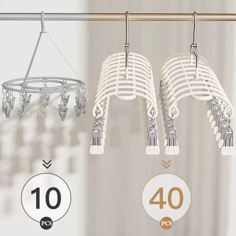20-Clip Stainless Steel Sock Drying Rack | Indoor & Outdoor Sock Drying Rack Peaceful Pleasures Health and Wellness