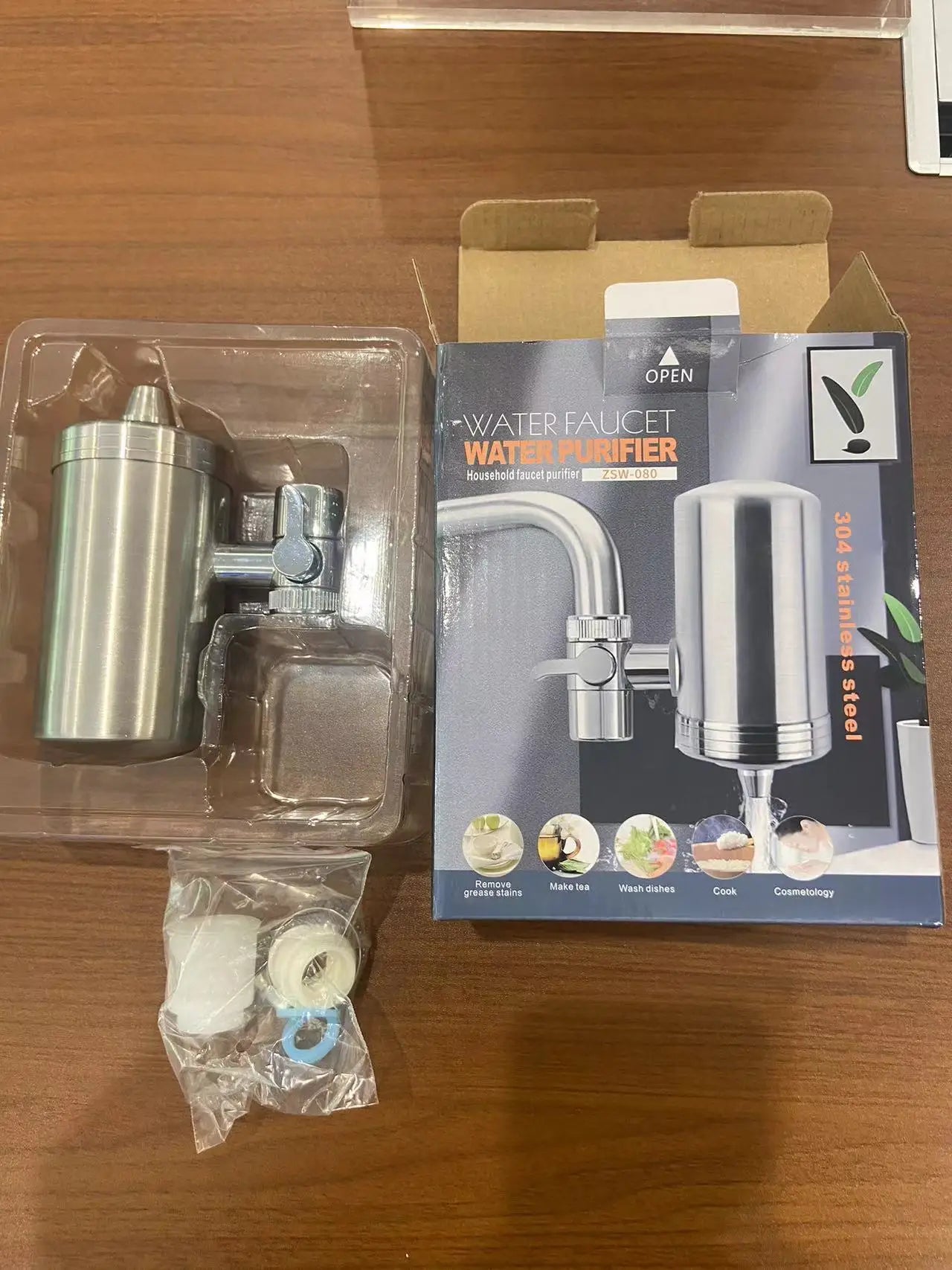 Stainless Steel Faucet Water Filter – Tap Pre-Filter Purifier