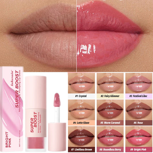 Lakerain Moisturizing Plumping Lip Gloss – Mirror Shine, 9 Shades Lip Gloss Peaceful Pleasures Health and Wellness