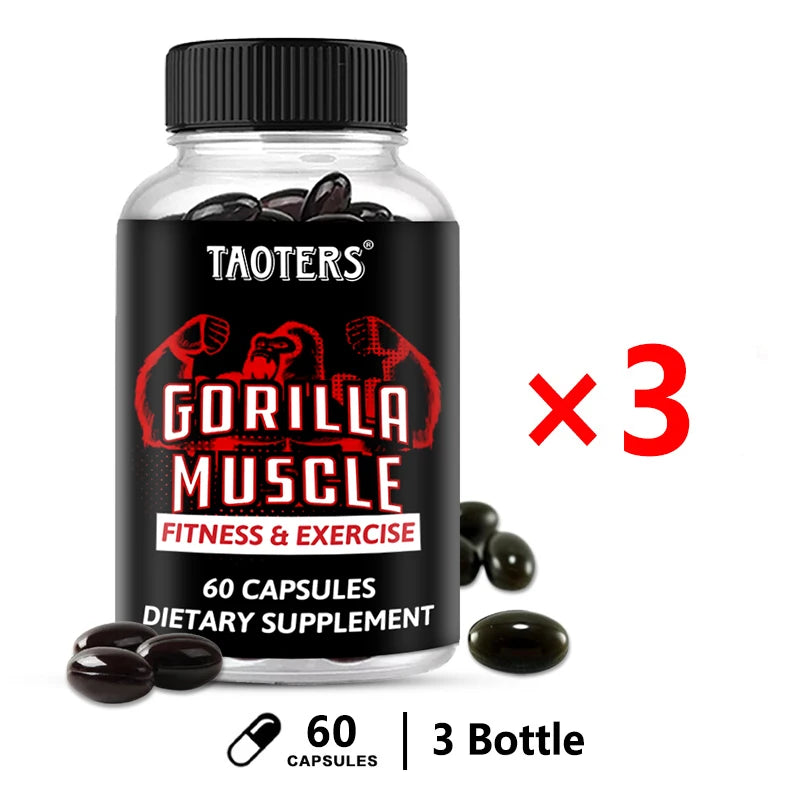 Gorilla Muscle Capsules | Horny Goat Weed, Ginseng & Maca