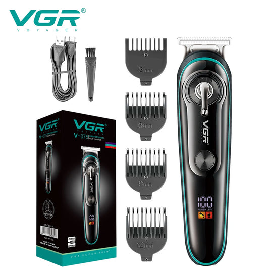VGR Professional Hair Clipper Men's Waterproof Hair Trimmer Grooming Tools Rechargeable Cordless Hair Clipper for Barber V-075 Peaceful Pleasures Health and Wellness