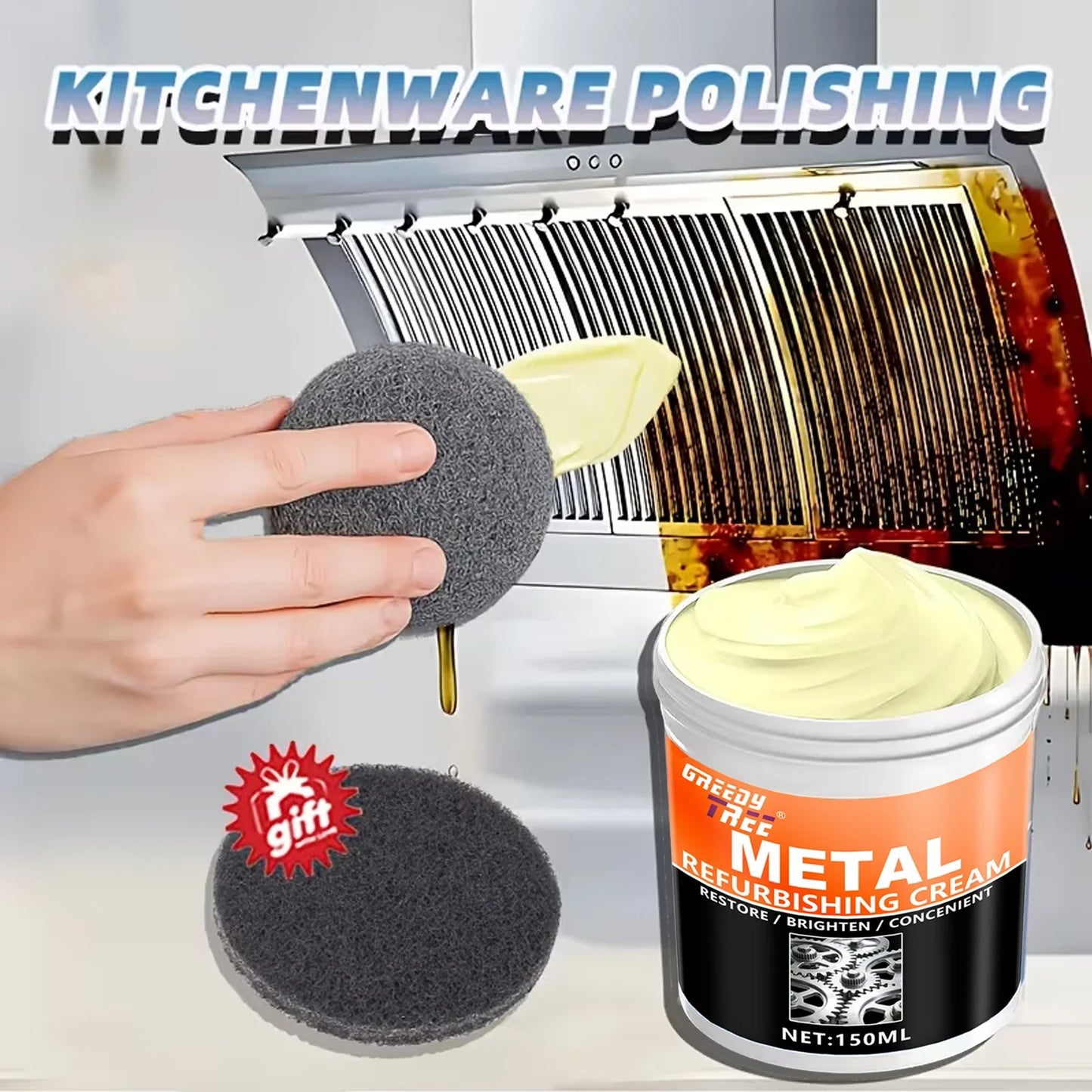 Metal Repair & Polish Paste – Rust Remover for Car, Kitchen & Bath